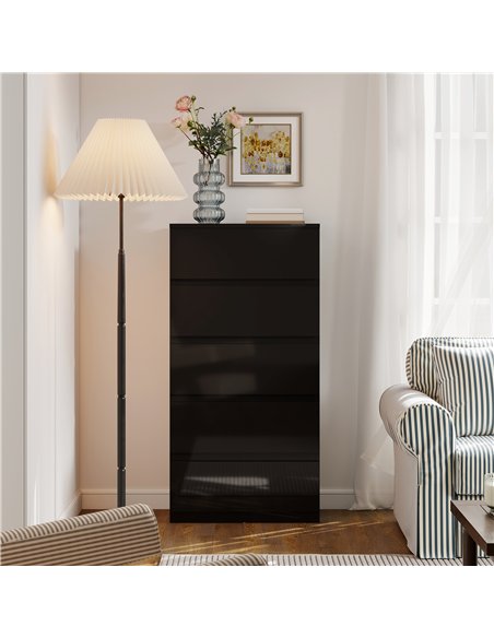 HOMCOM Chest of Drawers, 5-Drawer Storage Cabinets, Modern Dresser, Storage Drawer Unit for Bedroom - pic 183424 | FastDaddyshop