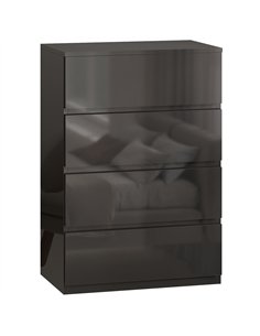HOMCOM Chest of Drawers, 4-Drawer Storage Cabinets, Modern Dresser, Storage Drawer Unit for Bedroom