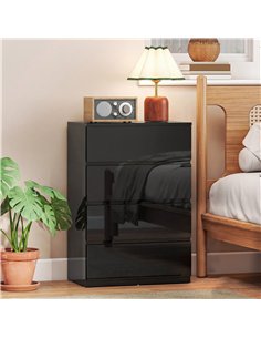 HOMCOM Chest of Drawers, 4-Drawer Storage Cabinets, Modern Dresser, Storage Drawer Unit for Bedroom 2