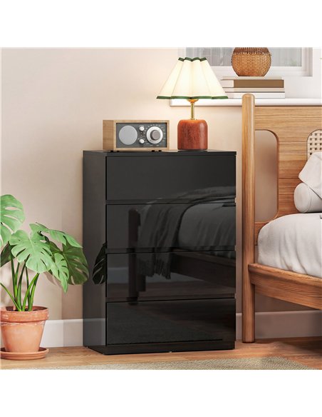 HOMCOM Chest of Drawers, 4-Drawer Storage Cabinets, Modern Dresser, Storage Drawer Unit for Bedroom - pic 183426 | FastDaddyshop