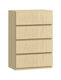 HOMCOM Chest of Drawers, 4-Drawer Storage Cabinets, Modern Dresser, Storage Drawer Unit for Bedroom