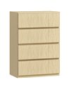 HOMCOM Chest of Drawers, 4-Drawer Storage Cabinets, Modern Dresser, Storage Drawer Unit for Bedroom