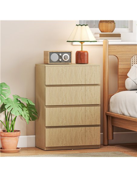 HOMCOM Chest of Drawers, 4-Drawer Storage Cabinets, Modern Dresser, Storage Drawer Unit for Bedroom - pic 183435 | FastDaddyshop