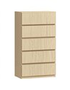 HOMCOM Chest of Drawers, 5-Drawer Storage Cabinets, Modern Dresser, Storage Drawer Unit for Bedroom