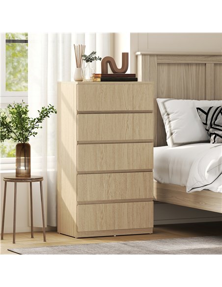 HOMCOM Chest of Drawers, 5-Drawer Storage Cabinets, Modern Dresser, Storage Drawer Unit for Bedroom - pic 183449 | FastDaddyshop