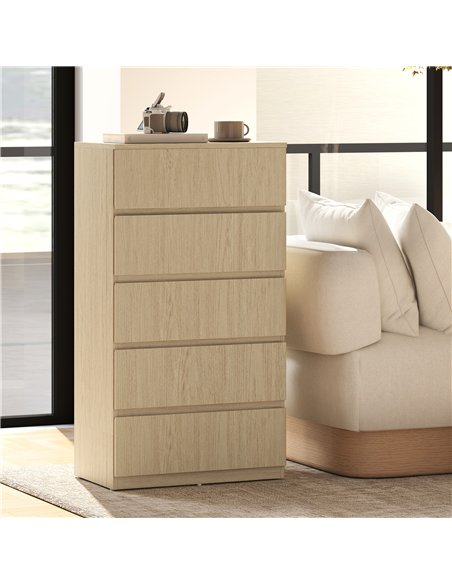 HOMCOM Chest of Drawers, 5-Drawer Storage Cabinets, Modern Dresser, Storage Drawer Unit for Bedroom - pic 183450 | FastDaddyshop