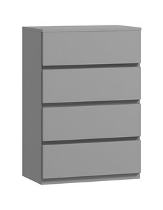 HOMCOM Chest of Drawers, 4-Drawer Storage Cabinets, Modern Dresser, Storage Drawer Unit for Bedroom