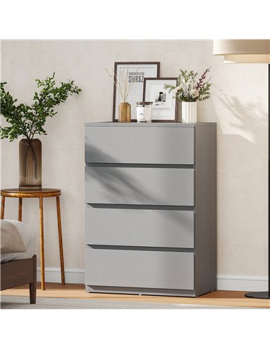 HOMCOM Chest of Drawers, 4-Drawer Storage Cabinets, Modern Dresser, Storage Drawer Unit for Bedroom