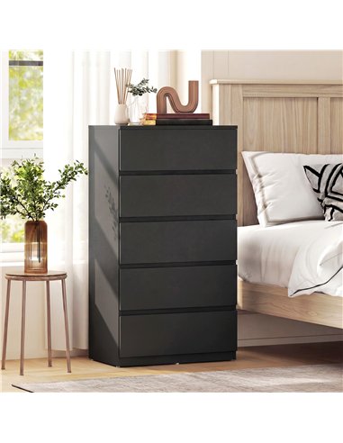 HOMCOM Chest of Drawers, 5-Drawer Storage Cabinets, Modern Dresser, Storage Drawer Unit for Bedroom