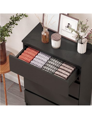 HOMCOM Chest of Drawers, 5-Drawer Storage Cabinets, Modern Dresser, Storage Drawer Unit for Bedroom