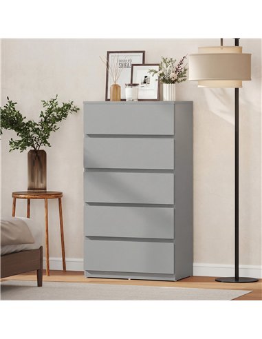 HOMCOM Chest of Drawers, 5-Drawer Storage Cabinets, Modern Dresser, Storage Drawer Unit for Bedroom