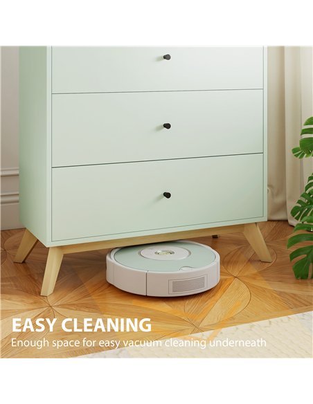HOMCOM 4 Drawer Storage Cabinet, Chest of Drawers for Bedroom Living Room, Light Green and Oak - pic 183493 | FastDaddyshop