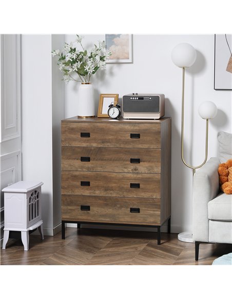 HOMCOM Chest of Drawers, Bedside Table Set with Drawers, Coffee - pic 183522 | FastDaddyshop