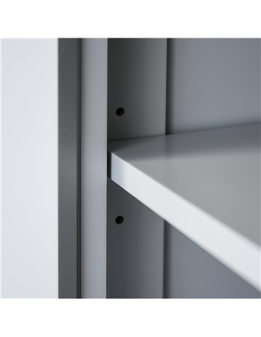 HOMCOM Multi-Storage Mid-Century Kitchen Cabinet - Grey
