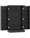 HOMCOM Kitchen Cupboard, Freestanding Multi-Storage Kitchen Pantry Cabinet with Adjustable Shelves, Black
