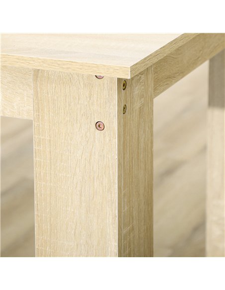 HOMCOM Dining Table for 4-6 People, Kitchen Table with Wood Effect for Dining Room, Oak - pic 183820 | FastDaddyshop