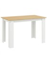 HOMCOM Dining Table for 4-6 People, Kitchen Table with Wood Effect for Dining Room, Oak and White