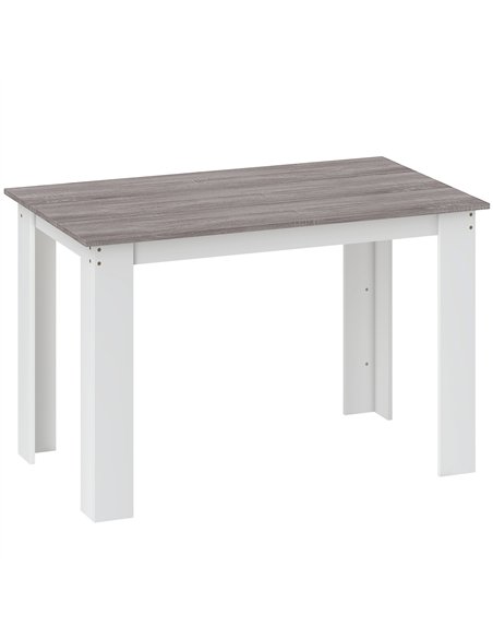 HOMCOM Dining Table for 4-6 People, Kitchen Table with Wood Effect for Dining Room, Grey - pic 183866 | FastDaddyshop