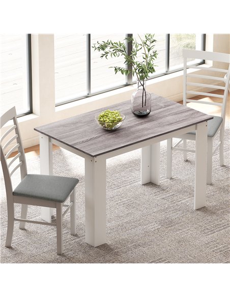 HOMCOM Dining Table for 4-6 People, Kitchen Table with Wood Effect for Dining Room, Grey - pic 183867 | FastDaddyshop