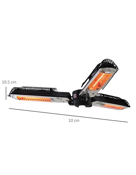 Outsunny Electric Umbrella Parasol Mounted Infrared Heater 2000W Patio Gazebo Outdoor Use - pic 18388 | FastDaddyshop