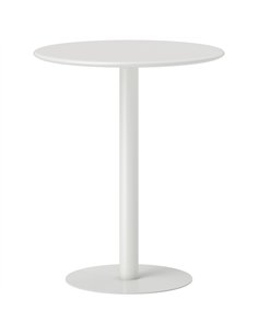 HOMCOM Dining Table, Round Kitchen Table with Steel Base for Living Room, Dining Room, 60 x 60 x 72cm, White