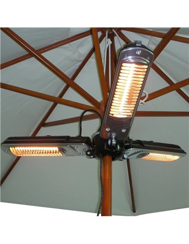 Outsunny Electric Umbrella Parasol Mounted Infrared Heater 2000W Patio Gazebo Outdoor Use
