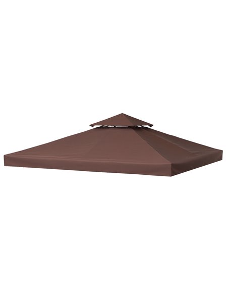 Outsunny 3 x 3(m) Gazebo Canopy Roof Top Replacement Cover, Spare Part, Coffee (TOP ONLY) - pic 18395 | FastDaddyshop