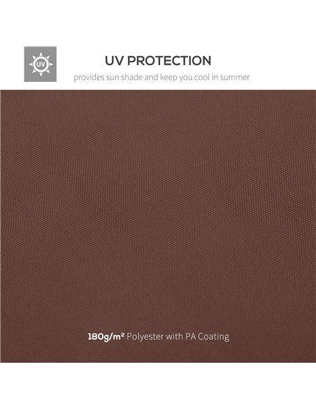 Outsunny 3 x 3(m) Gazebo Canopy Roof Top Replacement Cover Spare Part Coffee (TOP ONLY) - pic 18398 | FastDaddyshop