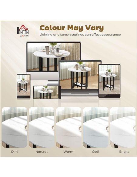 HOMCOM Folding Dining Table, Drop Leaf Table with Open Shelf, Rolling Kitchen Table for Dining Room, Small Spaces, White Marble - pic 184070 | FastDaddyshop