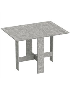 HOMCOM Folding Dining Table, Space-Saving Drop Leaf Kitchen Table for 4-6 People Grey