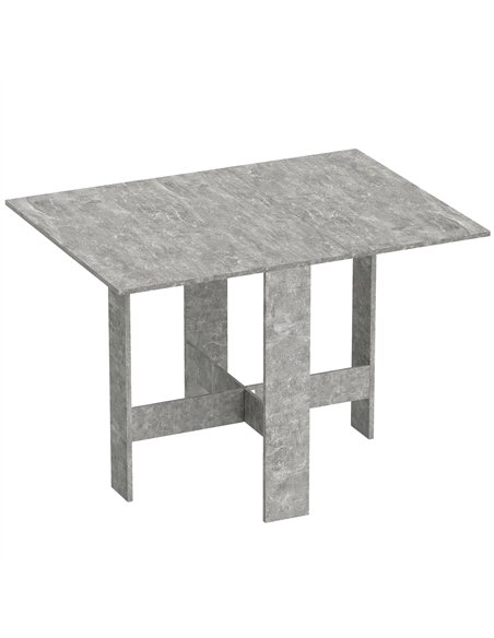 HOMCOM Folding Dining Table, Space-Saving Drop Leaf Kitchen Table for 4-6 People Grey - pic 184136 | FastDaddyshop