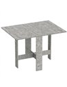 HOMCOM Folding Dining Table, Space-Saving Drop Leaf Kitchen Table for 4-6 People Grey
