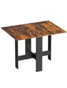 HOMCOM Folding Dining Table, Space-Saving Drop Leaf Kitchen Table for 4-6 People Rustic Brown