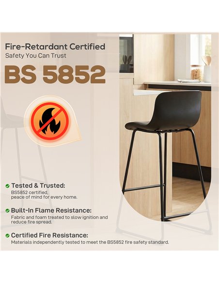 HOMCOM Modern Bar Stools Set of 2, PU Leather Barstools, Counter Height Kitchen Chairs for Breakfast Bars, Dining Room, Black - pic 184180 | FastDaddyshop