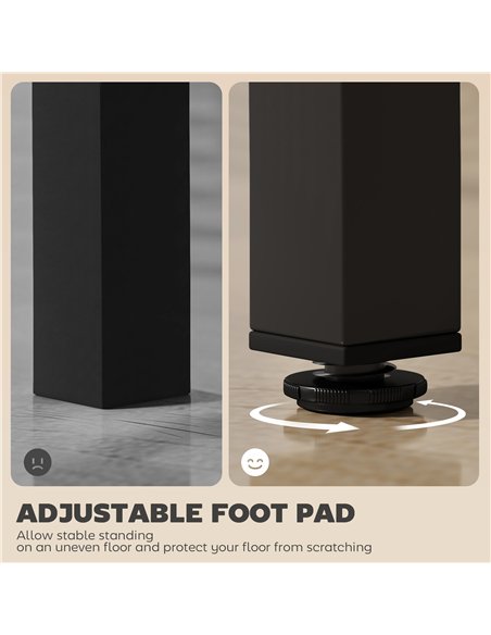 HOMCOM Rectangular Bar Table, Marble Effect Pub Coffee Table for Small Space, Breakfast Dining, Black Marble Effect - pic 184221 | FastDaddyshop