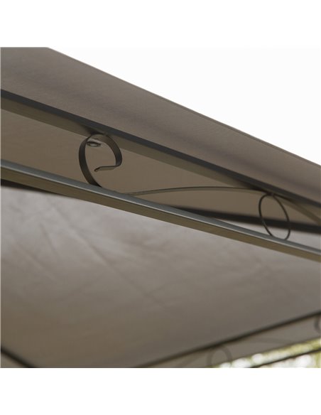 Outsunny 2-Tier Roof Gazebo, 300Lx300Wx264H cm, Steel Frame-Black/Grey - pic 18430 | FastDaddyshop