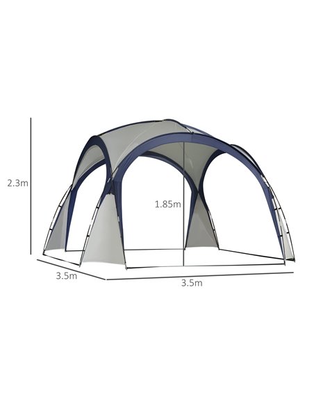 Outsunny 3.5 x 3.5M Gazebo Marquee Tent, Cream and Blue - pic 18433 | FastDaddyshop