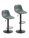 HOMCOM Bar Stools Set of 2, Modern Swivel Barstools with Footrest for Kitchen Island and Dining Room, Green