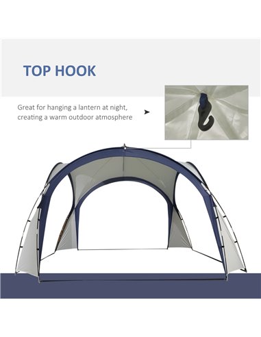 Outsunny 3.5 x 3.5M Gazebo Marquee Tent, Cream and Blue