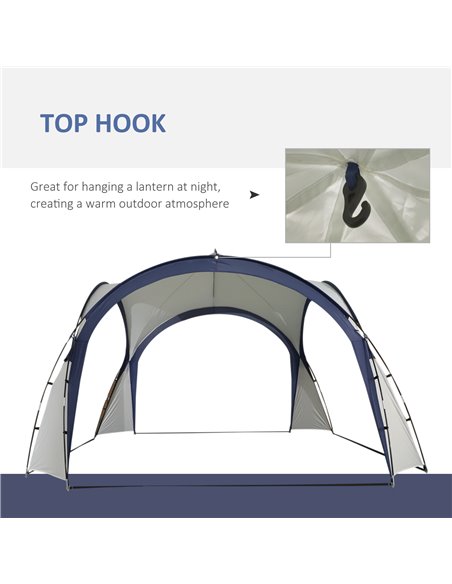 Outsunny 3.5 x 3.5M Gazebo Marquee Tent, Cream and Blue - pic 18435 | FastDaddyshop
