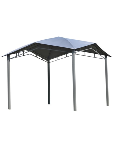 Outsunny 3x3M Outdoor Patio Gazebo Pavilion with Steel Frame, Grey - pic 18440 | FastDaddyshop