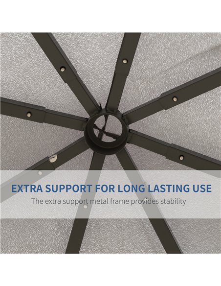 Outsunny 3x3(m) Outdoor Patio Gazebo Pavilion Canopy Tent Sunshade Steel Frame Grey - pic 18445 | FastDaddyshop