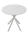 HOMCOM 80cm Industrial Round Dining Table - White