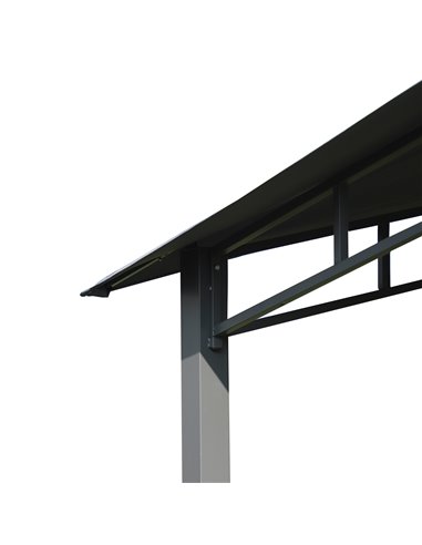 Outsunny 3x3(m) Outdoor Patio Gazebo Pavilion Canopy Tent Sunshade Steel Frame Grey