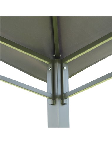 Outsunny 3x3(m) Outdoor Patio Gazebo Pavilion Canopy Tent Sunshade Steel Frame Grey
