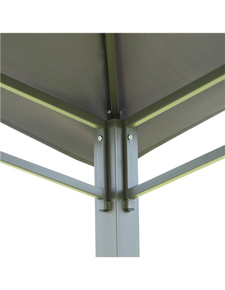 Outsunny 3x3(m) Outdoor Patio Gazebo Pavilion Canopy Tent Sunshade Steel Frame Grey - pic 18448 | FastDaddyshop