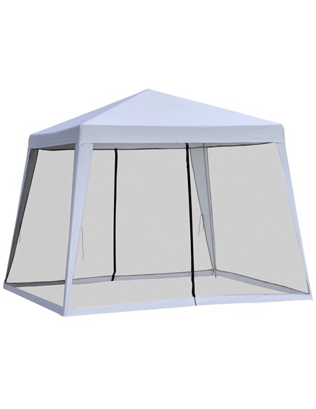 Outsunny 3x3M Outdoor Garden Gazebo with Mesh Screen Side Walls, Grey - pic 18449 | FastDaddyshop