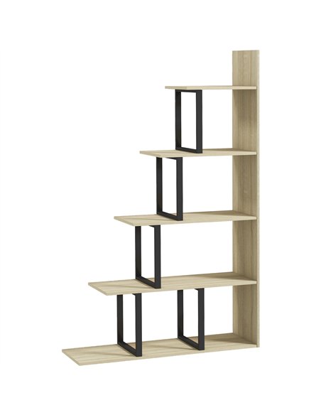 HOMCOM 5-Tier Bookcase, Wooden Ladder Bookshelf Display Stand, Oak - pic 184559 | FastDaddyshop