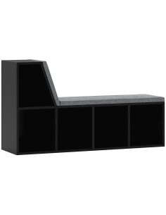 HOMCOM 2 Tier Modern Bookcase Bookshelf with Removable Cushions for Living Room