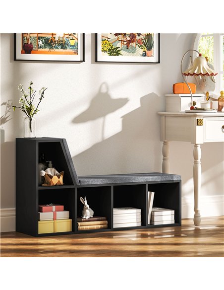 HOMCOM 2 Tier Modern Bookcase Bookshelf with Removable Cushions for Living Room - pic 184569 | FastDaddyshop
